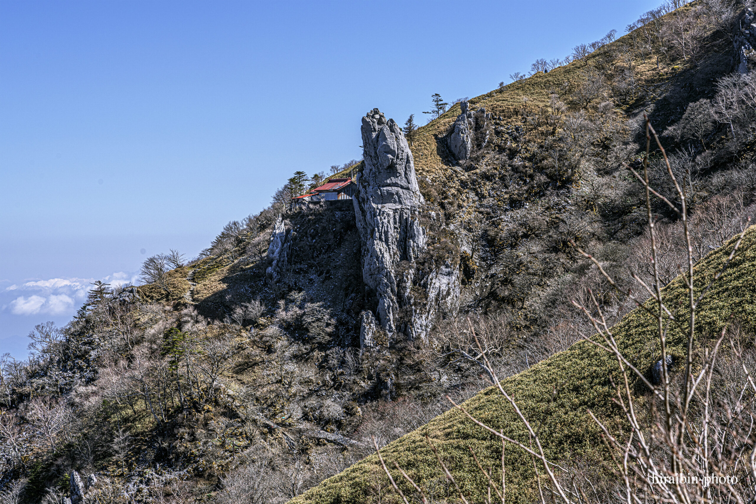 大剣神社が見える。